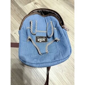 Naturally Kids Blue Denim Mini Backpack Toddler Toy Carrier Bag Light Wash